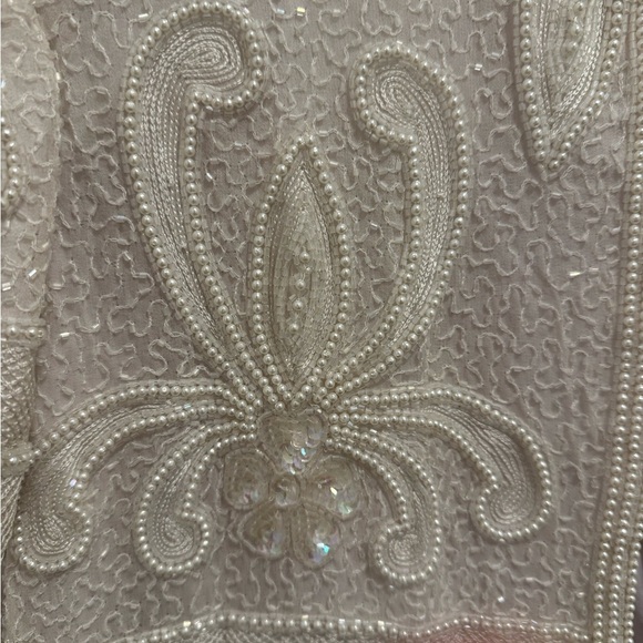 VINTAGE Nipon Boutique Cream Beaded Jacket - Picture 5 of 6
